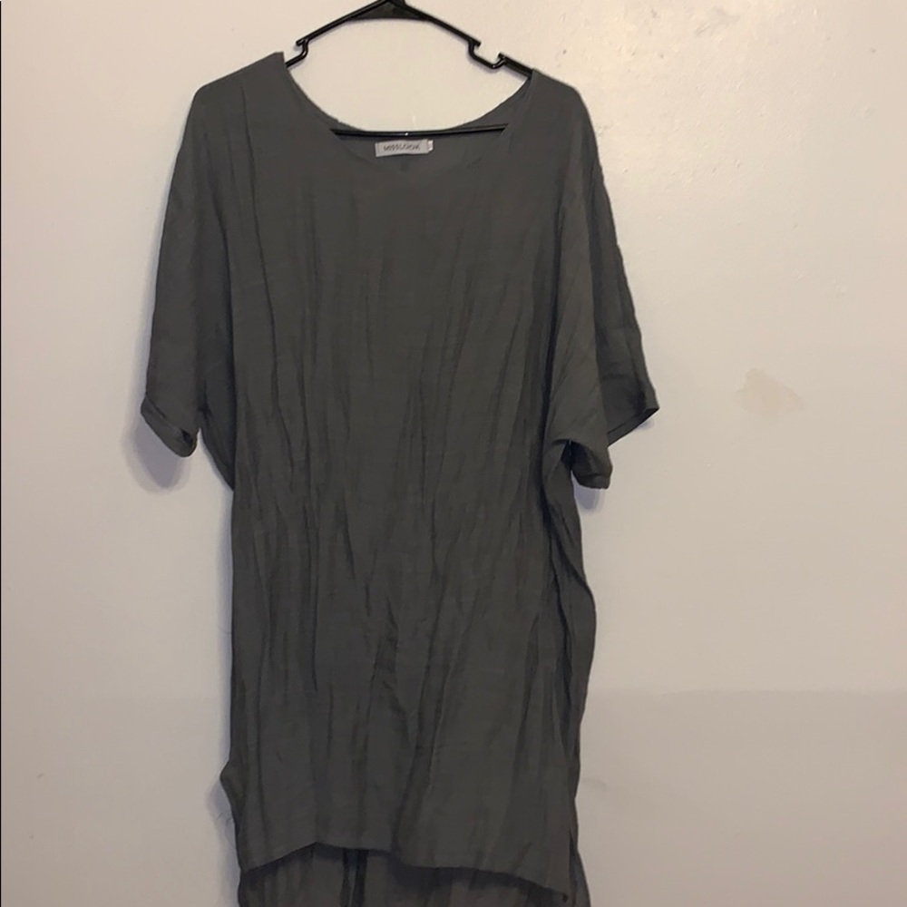 Grey shirt dress